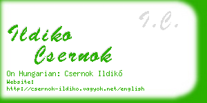 ildiko csernok business card