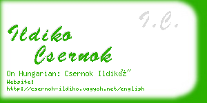 ildiko csernok business card